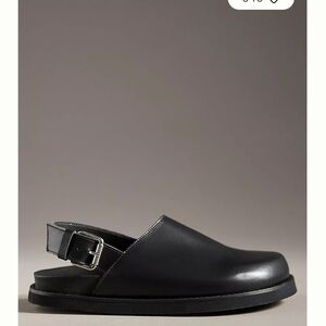 Anthropologie Pilcro Women's Black Leather Slingback Shoes